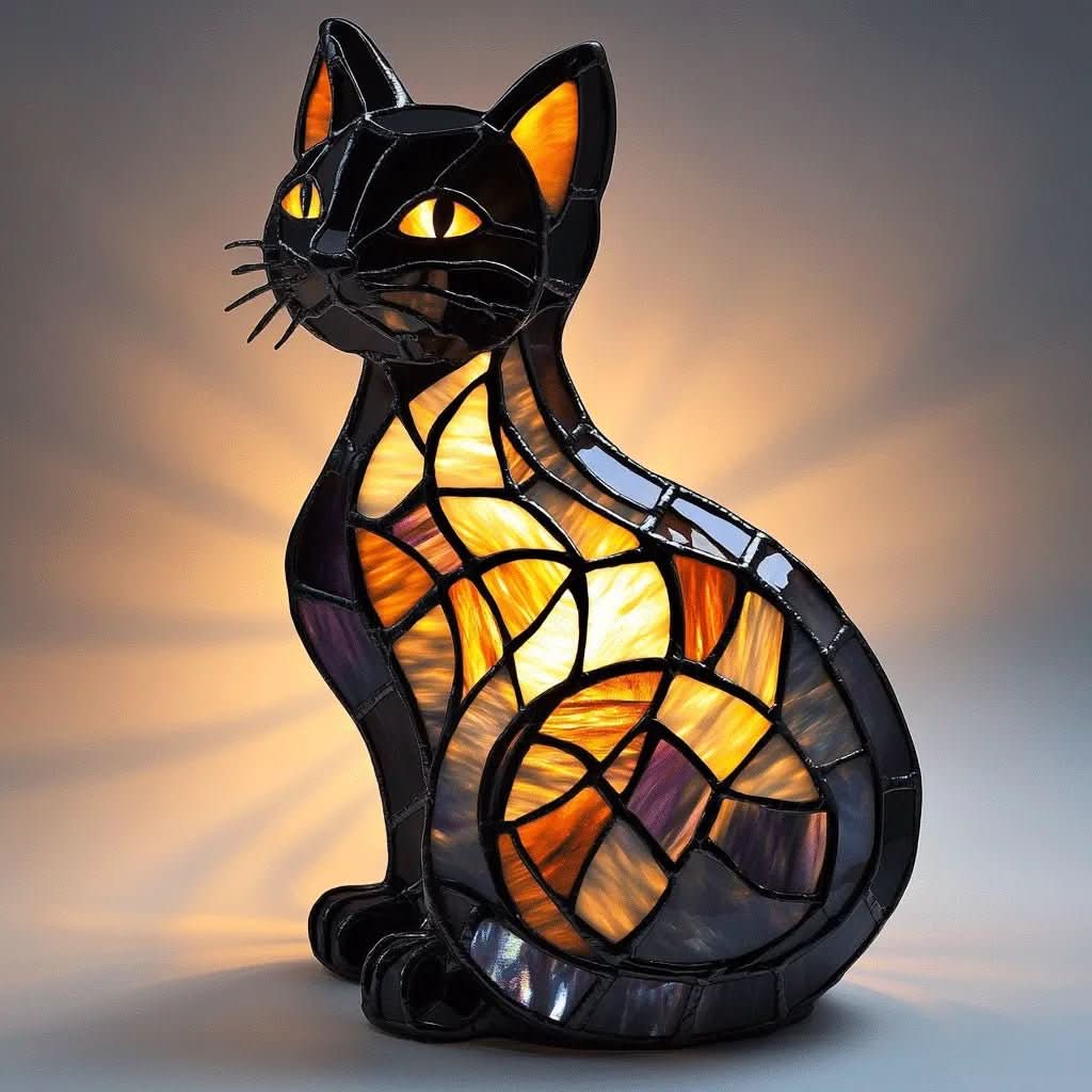 Lampe de Nuit LED Chat Amusante avec Douce Lumière Ambiante