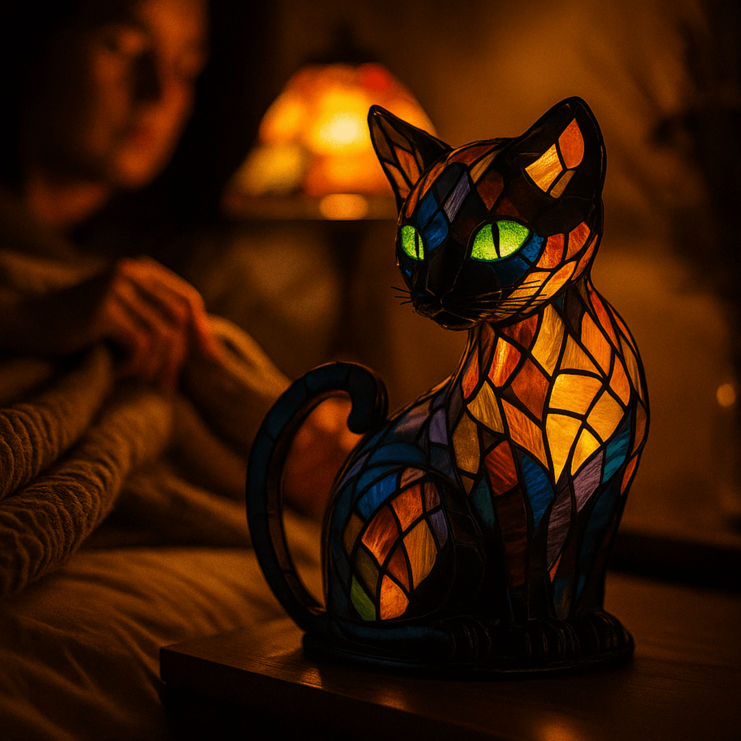 Lampe de Nuit LED Chat Amusante avec Douce Lumière Ambiante