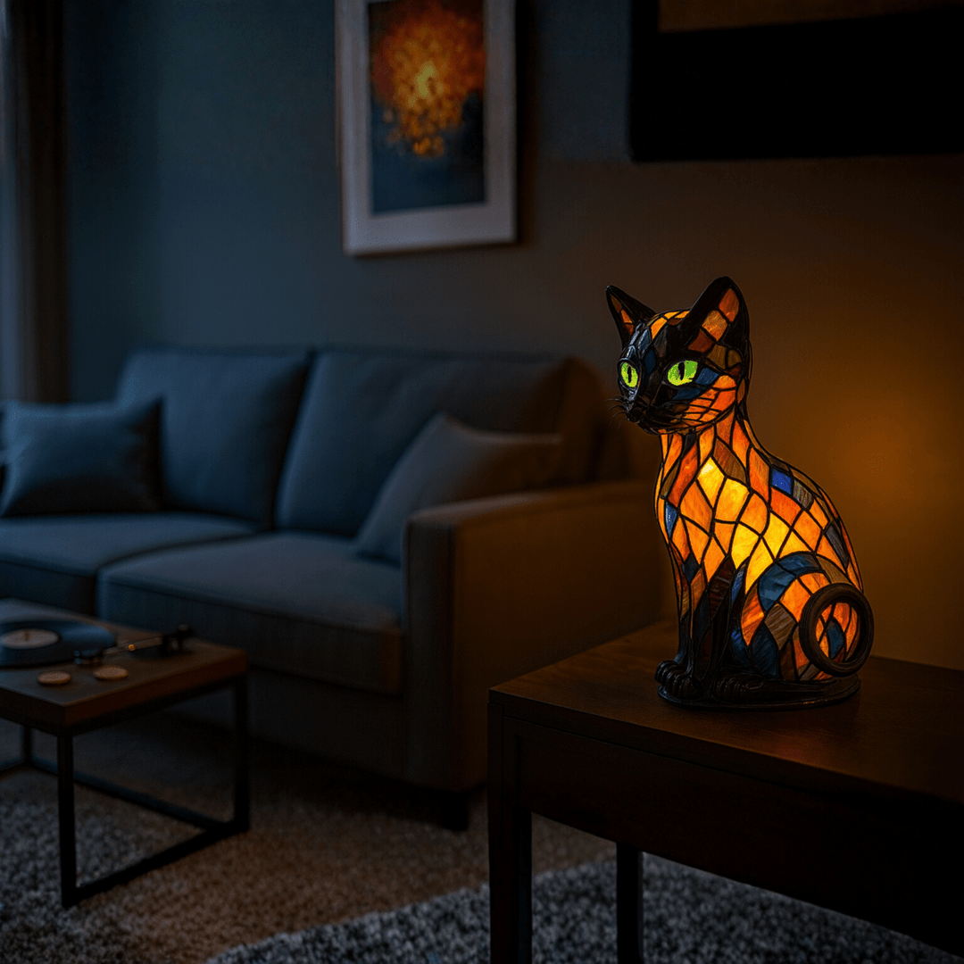 Lampe de Nuit LED Chat Amusante avec Douce Lumière Ambiante