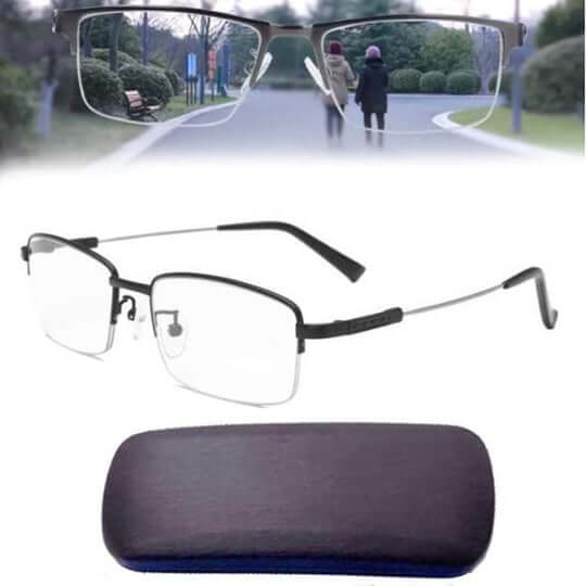 Lunettes Progressives Intelligentes | Ajustement Automatique de la Vision & Filtre de Lumière Bleue