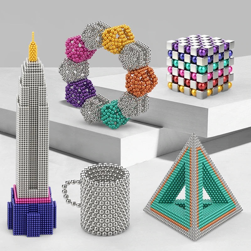 Jouets de Construction Magnétiques - Petites Boules Magnétiques pour une Construction Créative