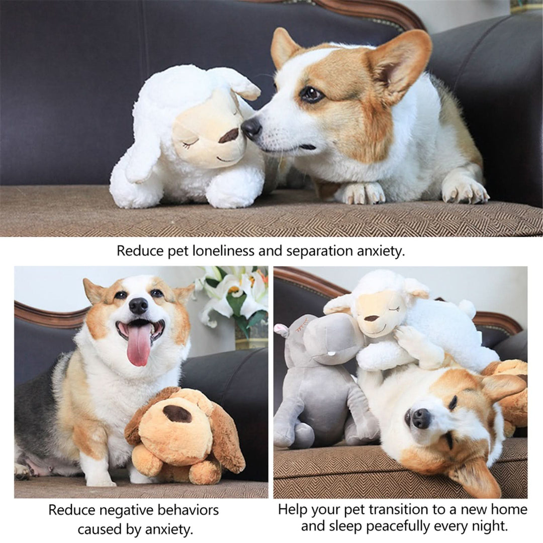 Jouet en Peluche Apaisant avec Battement de Cœur pour Chiots