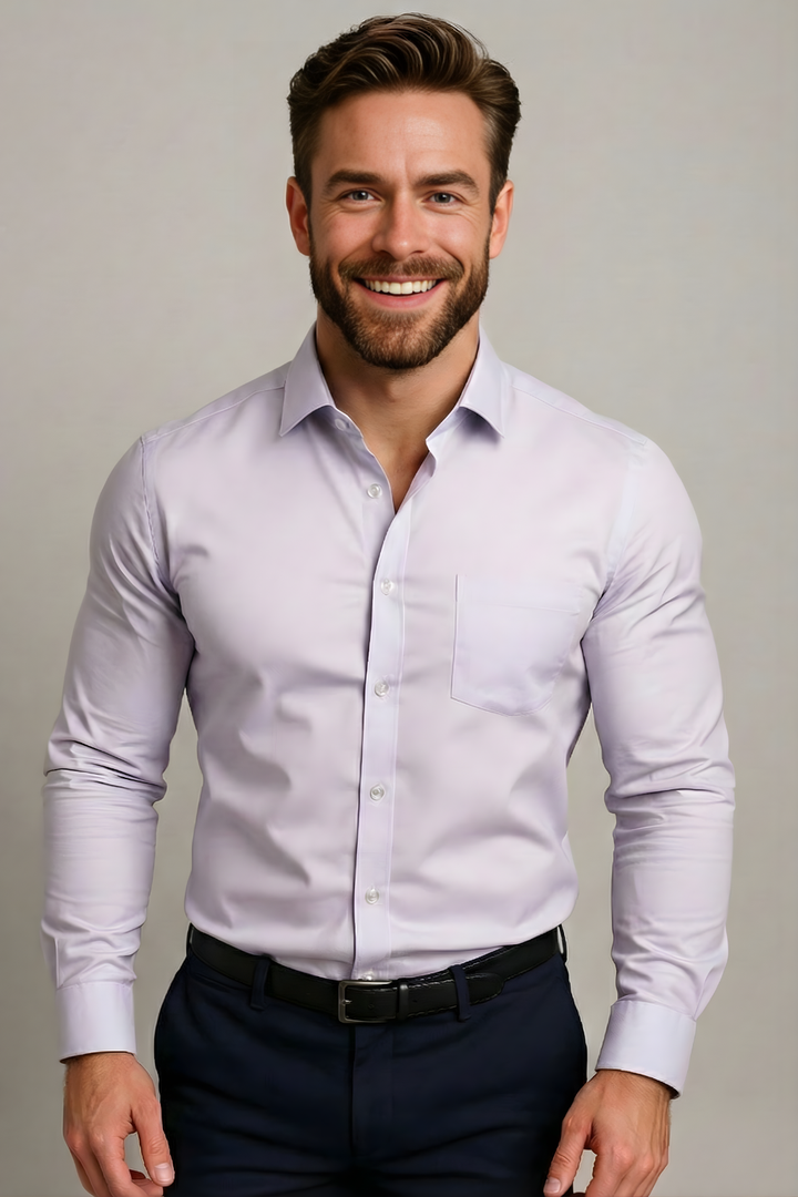 Chemise Boutonnée Décontractée Intelligente pour Hommes | Manches Longues