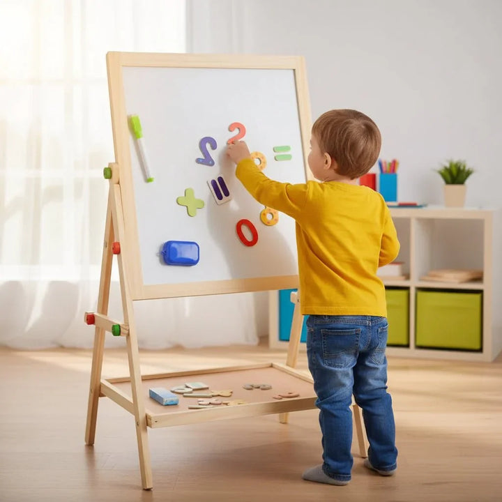 Tableau Blanc & Tableau Noir Ajustable pour un Apprentissage Créatif