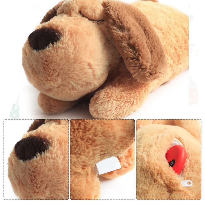 Jouet en Peluche Apaisant avec Battement de Cœur pour Chiots