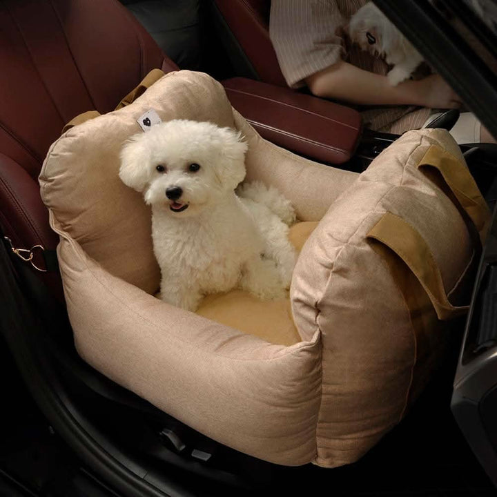 Lit de Siège pour Chien avec Ceinture de Sécurité et Fond Antidérapant pour des Trajets Confortables