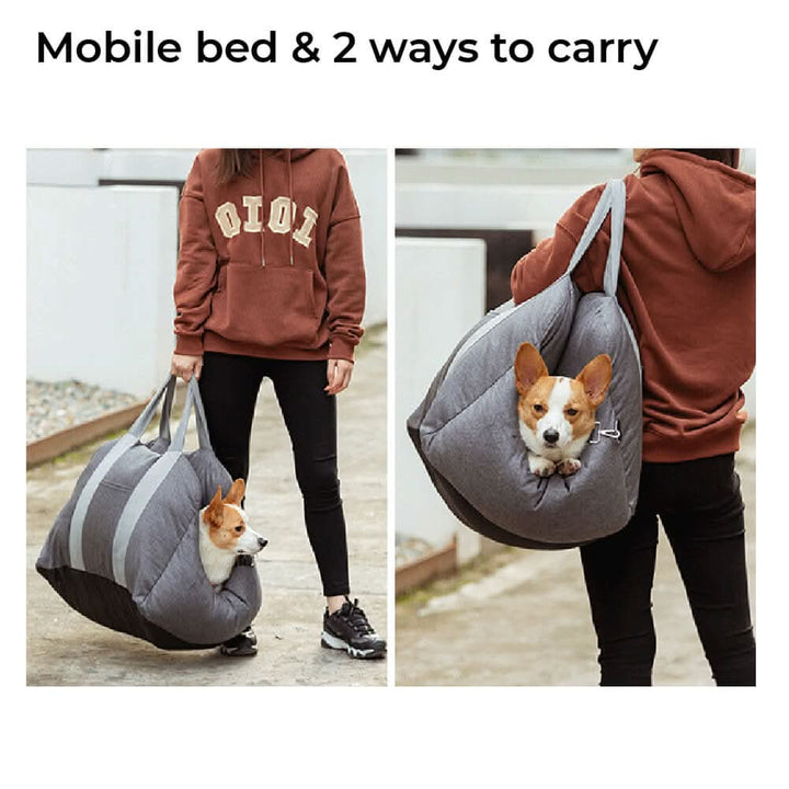 Lit de Siège pour Chien avec Ceinture de Sécurité et Fond Antidérapant pour des Trajets Confortables