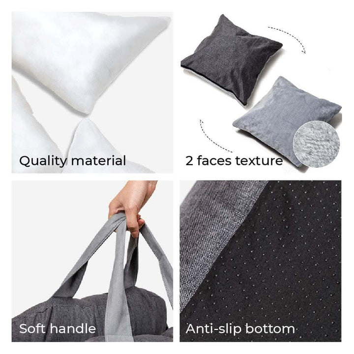 Lit de Siège pour Chien avec Ceinture de Sécurité et Fond Antidérapant pour des Trajets Confortables
