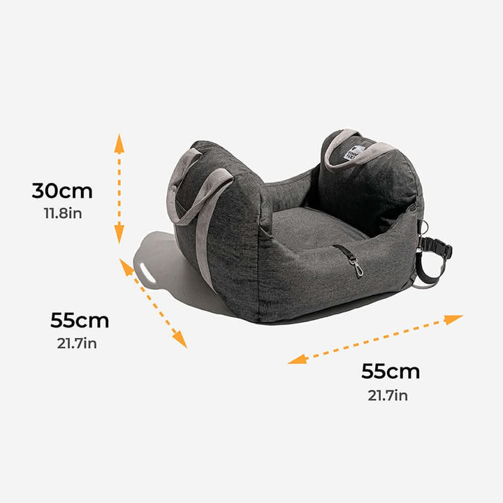 Lit de Siège pour Chien avec Ceinture de Sécurité et Fond Antidérapant pour des Trajets Confortables