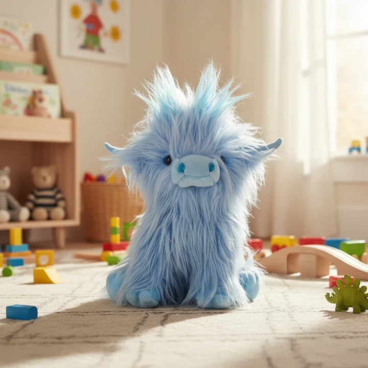 Vache des Highlands en peluche douce – Jouet câlin adorable pour les amis