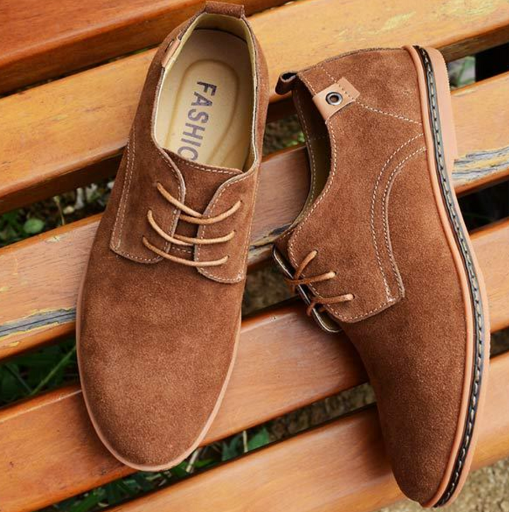 Mocassins en Suède pour Hommes | À Lacets