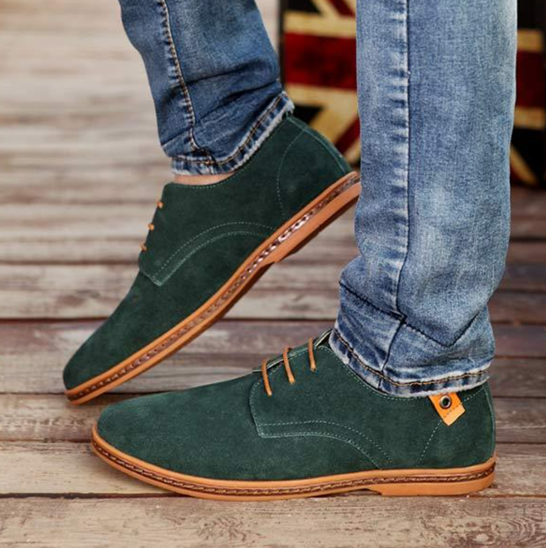Mocassins en Suède pour Hommes | À Lacets