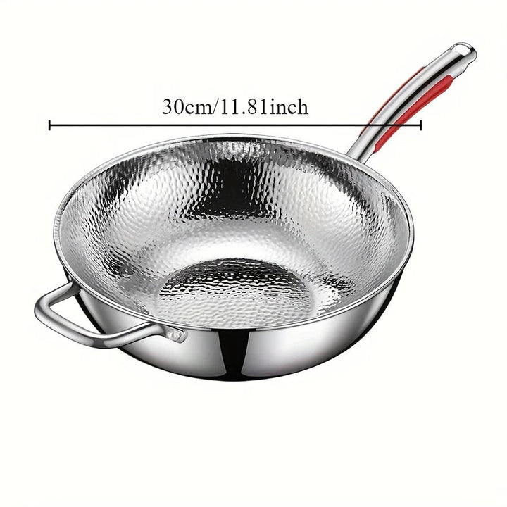 Wok en Titane Premium avec Fond Rond pour Plaques Induction et Sautés Faciles