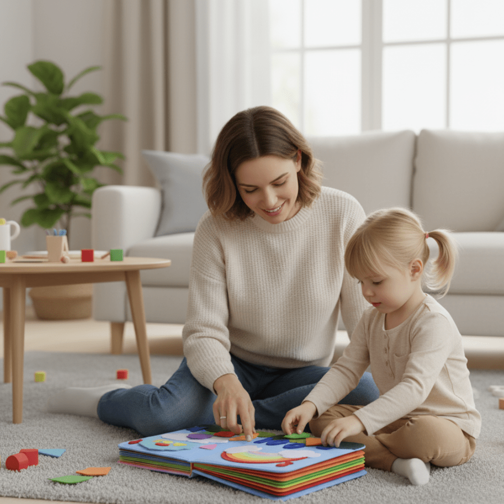 Livre d'apprentissage inspiré de Montessori pour enfants | Histoires interactives et activités éducatives