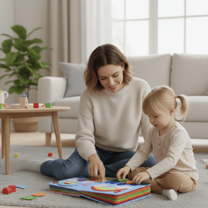 Livre d'apprentissage inspiré de Montessori pour enfants | Histoires interactives et activités éducatives