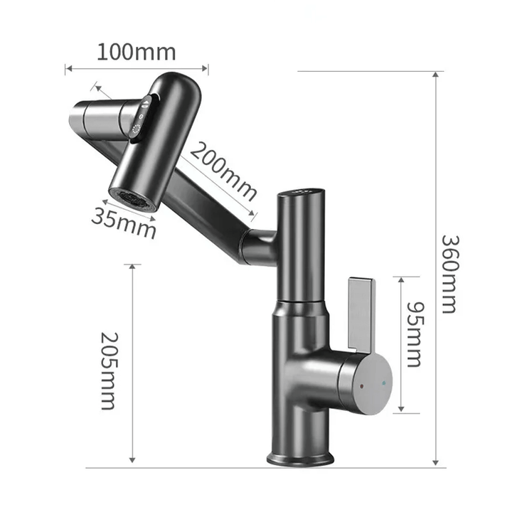 Robinet Intelligent 360° avec Affichage de Température LED