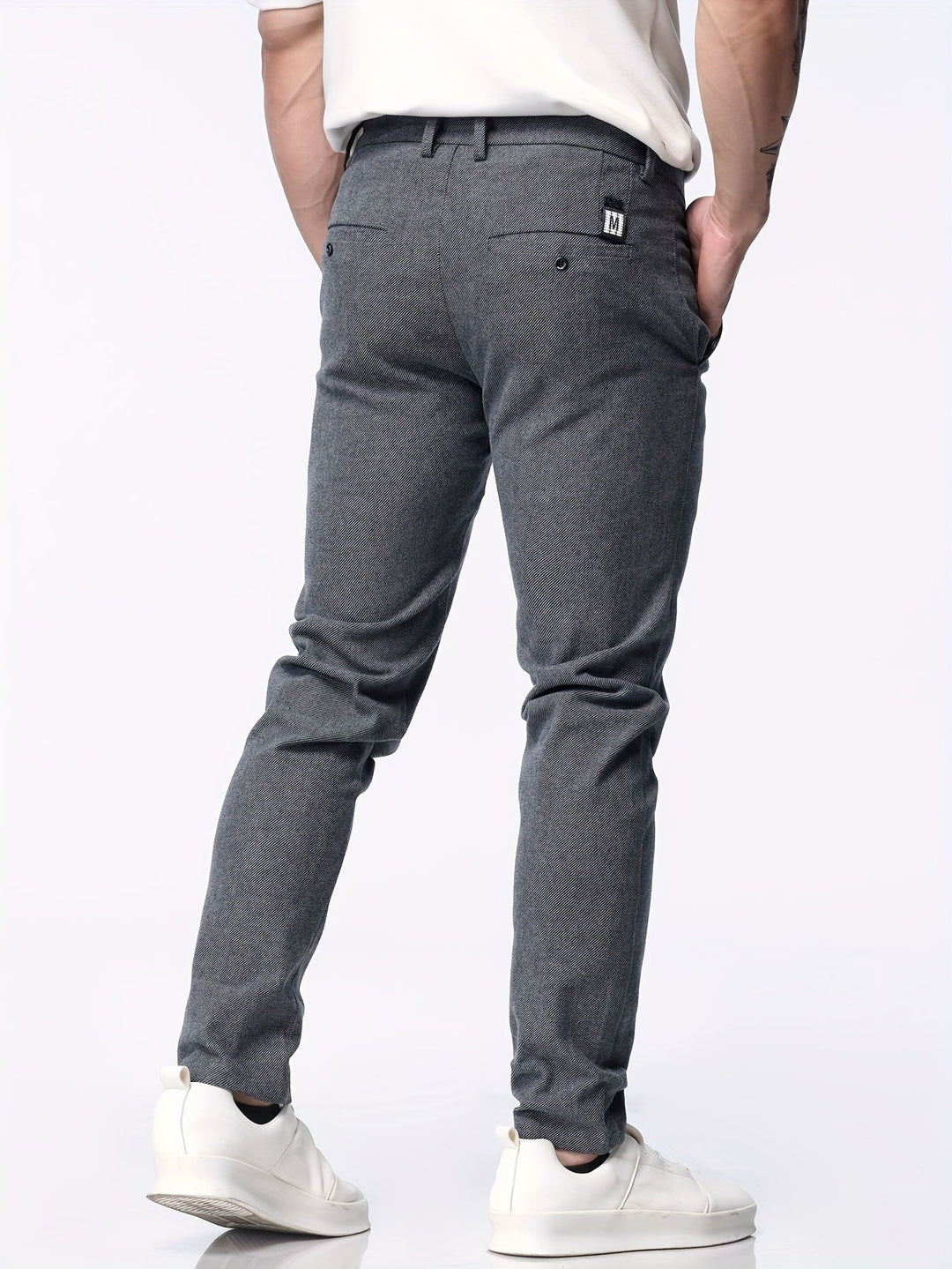 Pantalons d'affaires décontractés ajustés pour hommes | Chino
