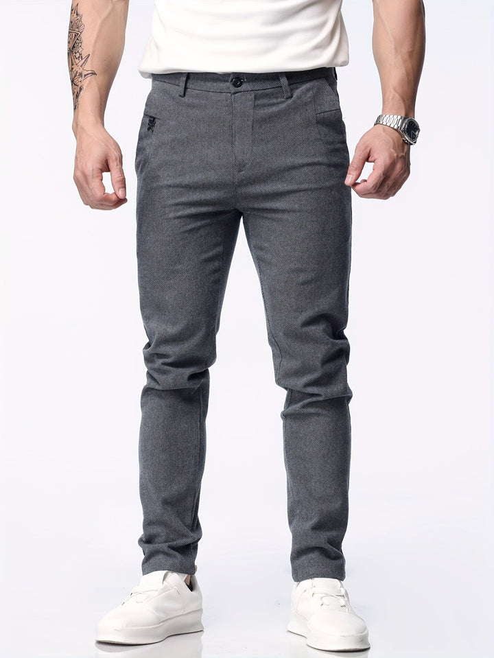 Pantalons d'affaires décontractés ajustés pour hommes | Chino