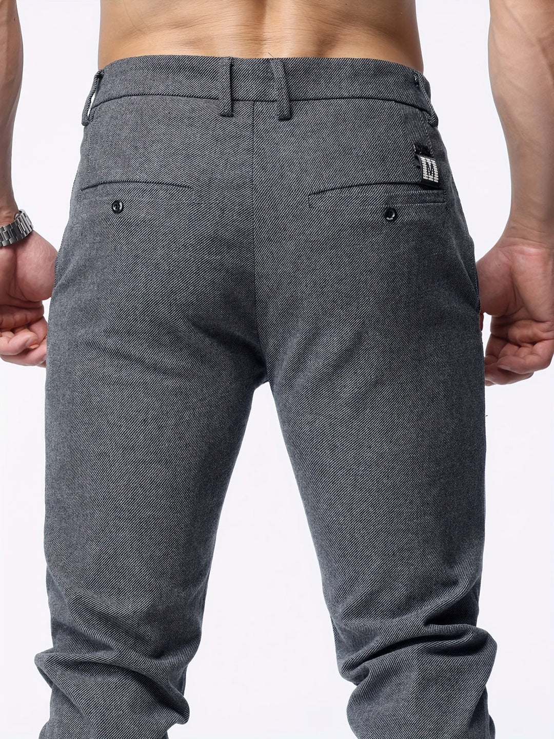 Pantalons d'affaires décontractés ajustés pour hommes | Chino