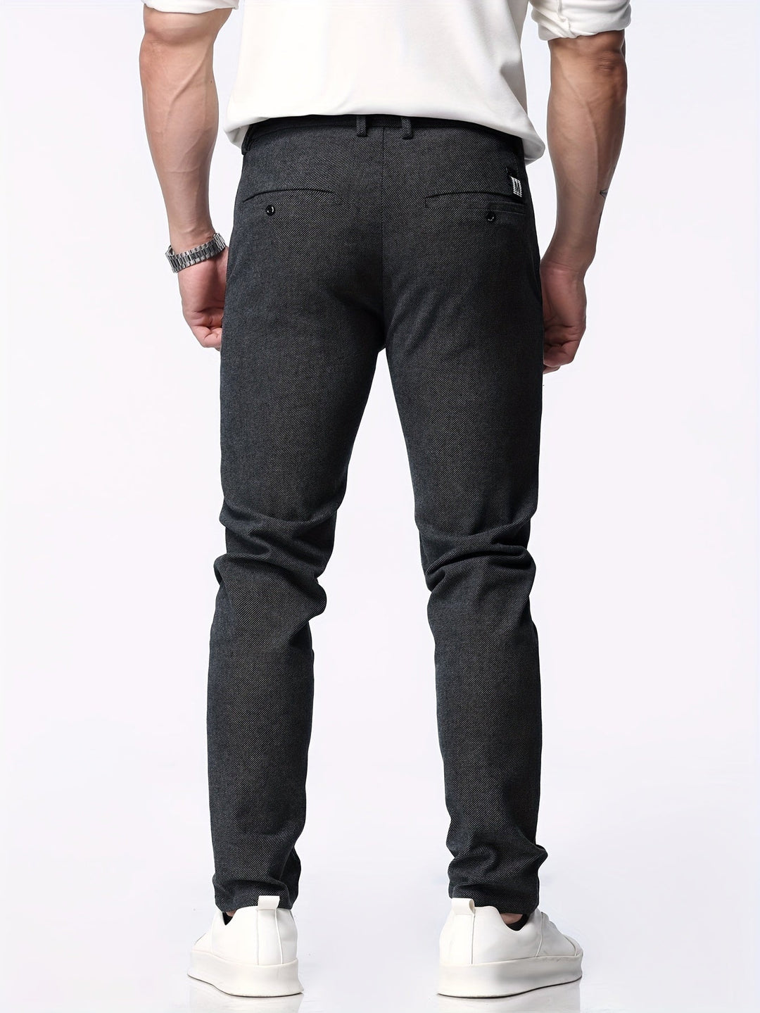 Pantalons d'affaires décontractés ajustés pour hommes | Chino
