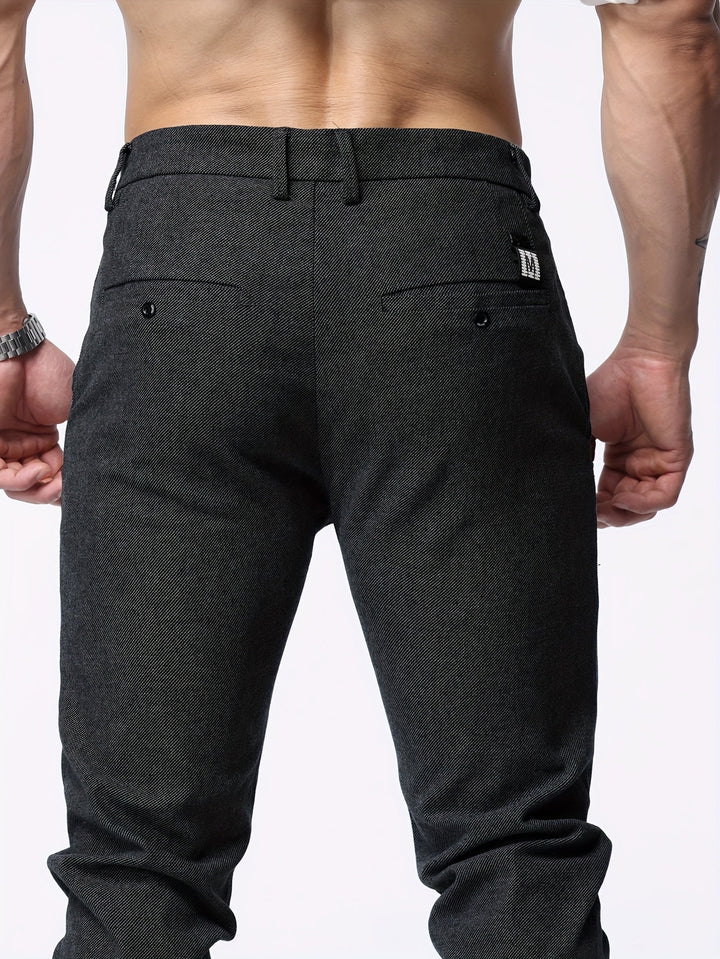 Pantalons d'affaires décontractés ajustés pour hommes | Chino
