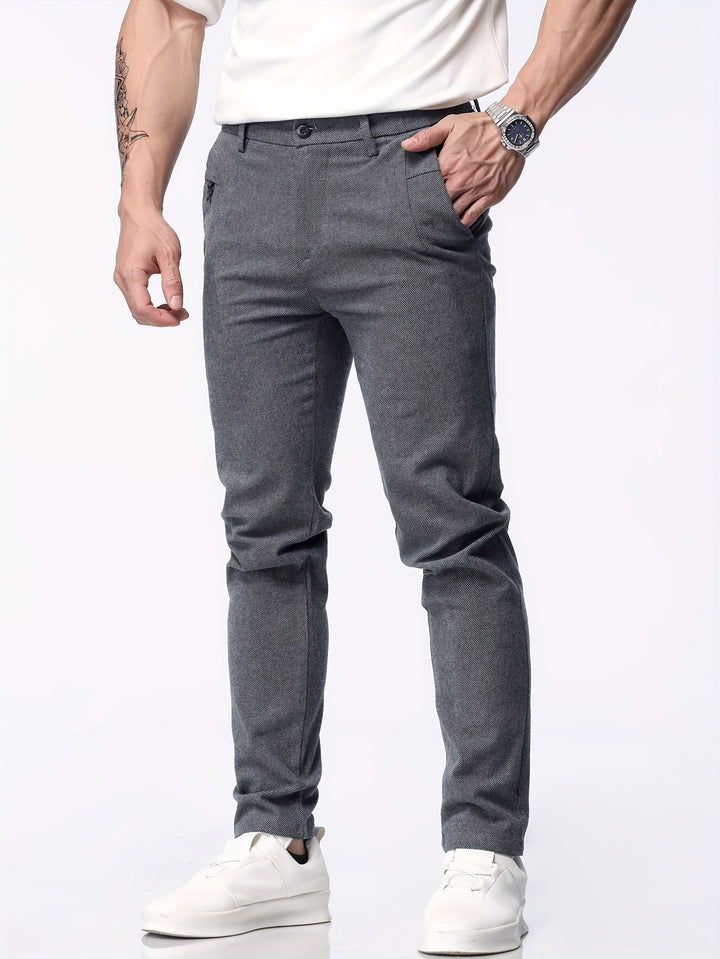 Pantalons d'affaires décontractés ajustés pour hommes | Chino