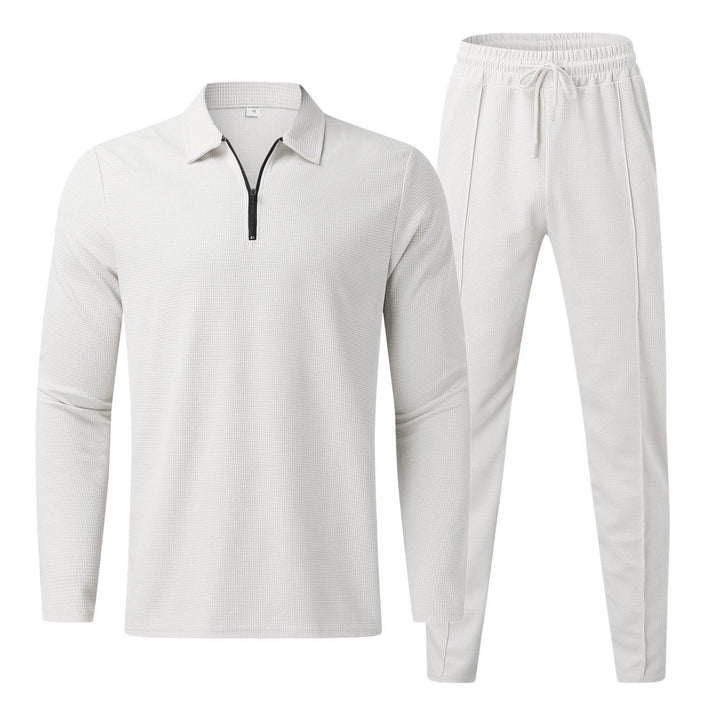 Ensemble Polo à Manches Longues et Pantalon à Zip Quart | Ensemble de Détente