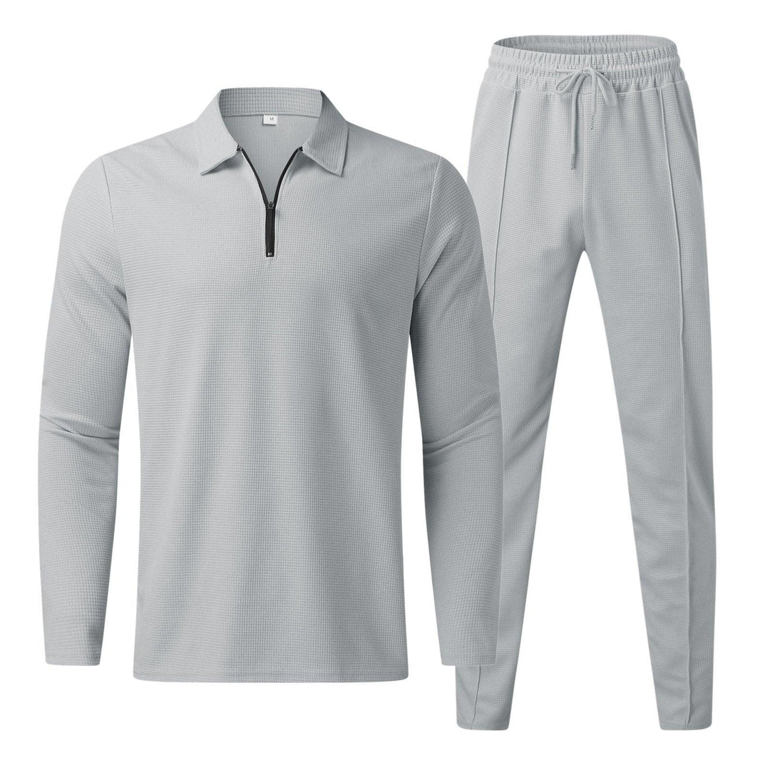 Ensemble Polo à Manches Longues et Pantalon à Zip Quart | Ensemble de Détente