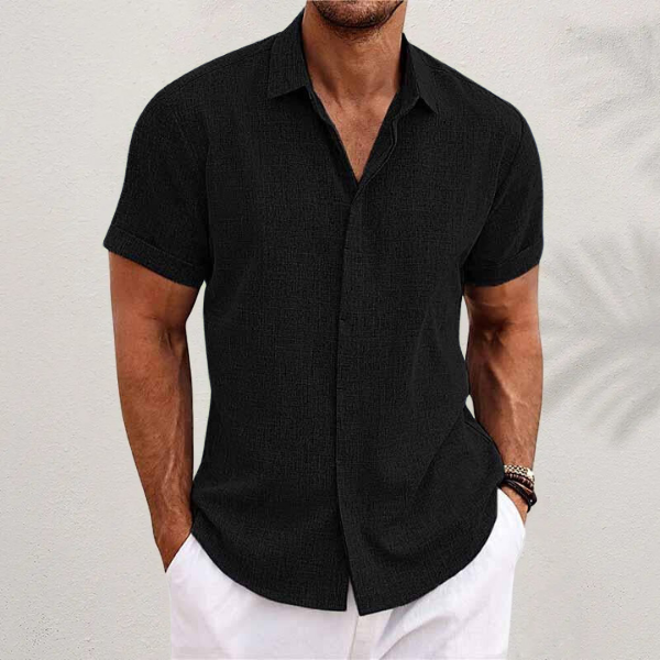 Chemise en Lin pour Hommes | Manches Courtes