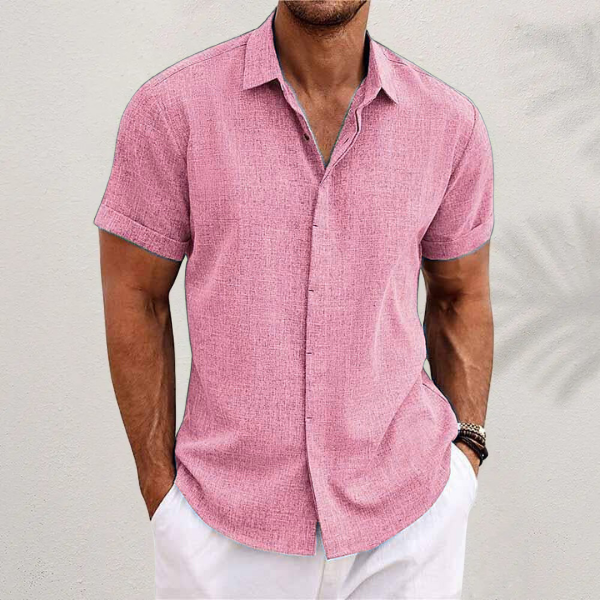 Chemise en Lin pour Hommes | Manches Courtes