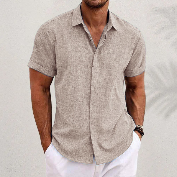Chemise en Lin pour Hommes | Manches Courtes