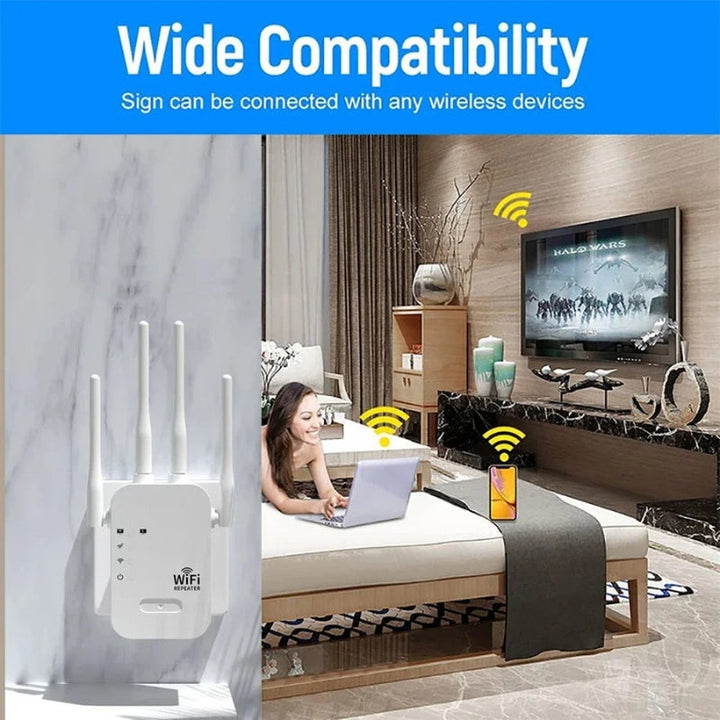 Amplificateur et Répéteur WiFi Extérieur pour Jardins, Bureaux à Domicile, Terrains et Espaces de Vie Extérieurs