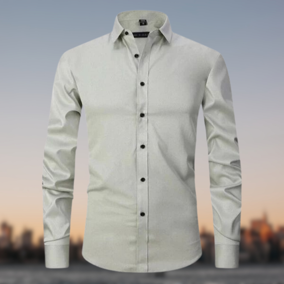 Chemise Élastique Élégante pour Hommes | Manches Longues