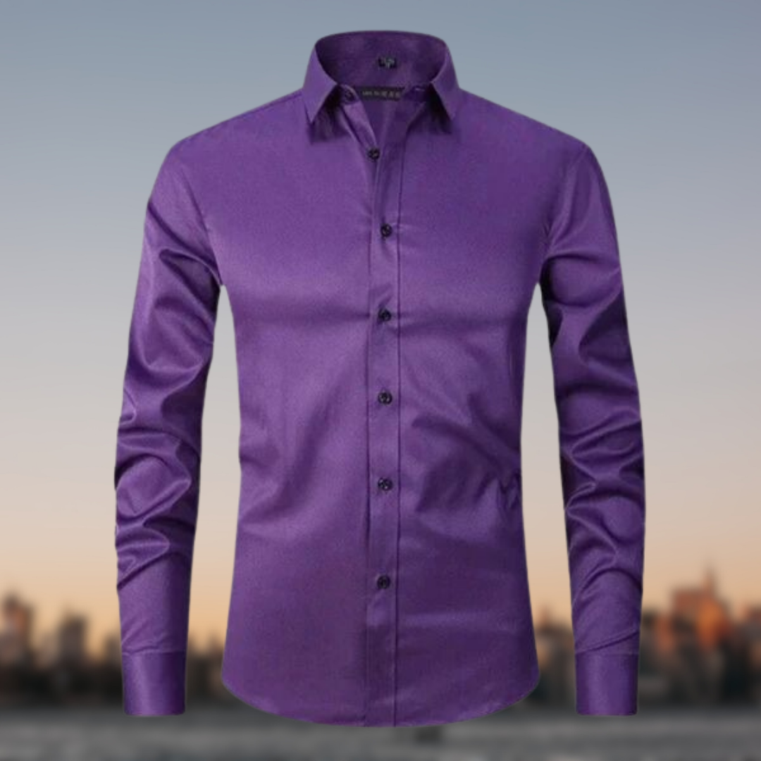 Chemise Élastique Élégante pour Hommes | Manches Longues