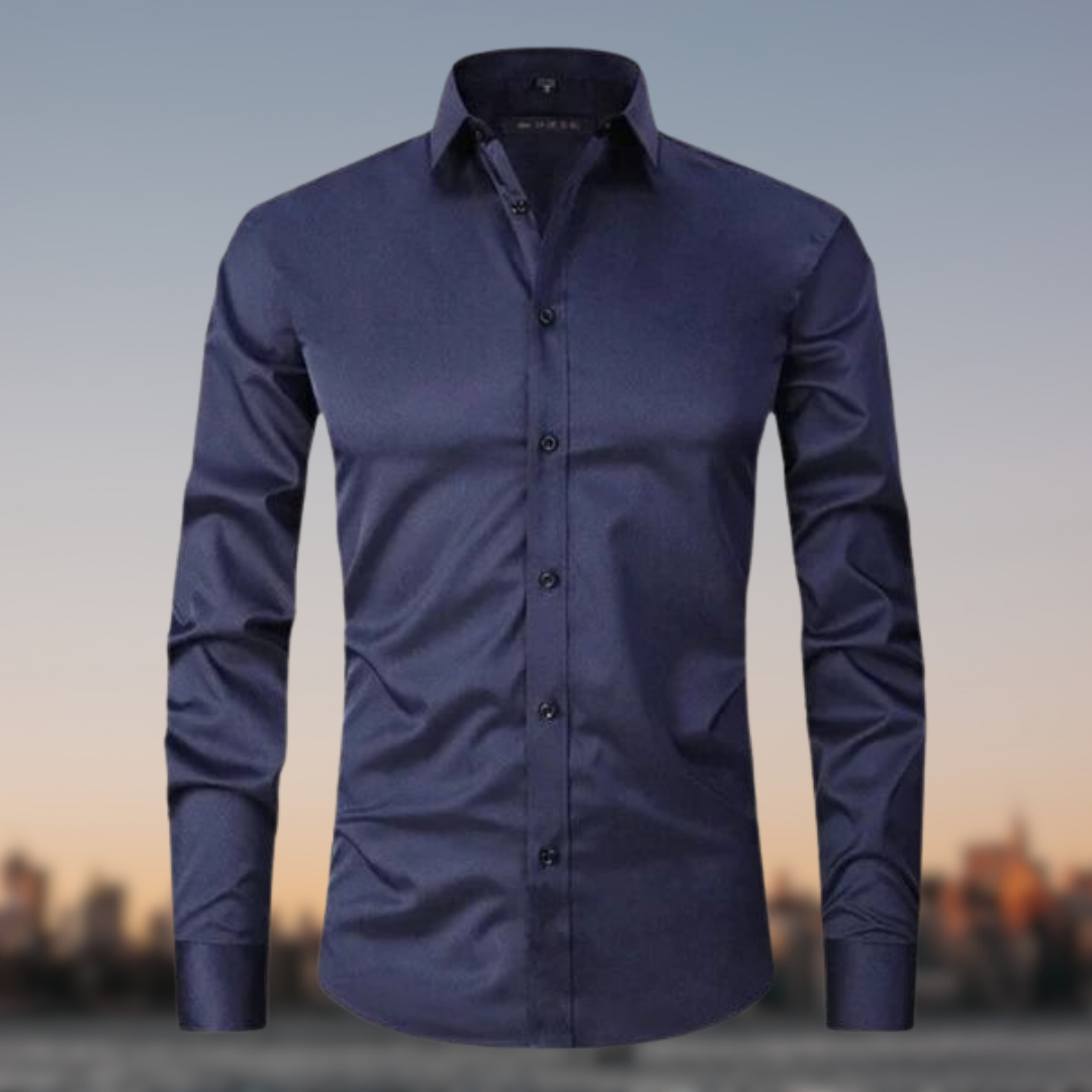 Chemise Élastique Élégante pour Hommes | Manches Longues