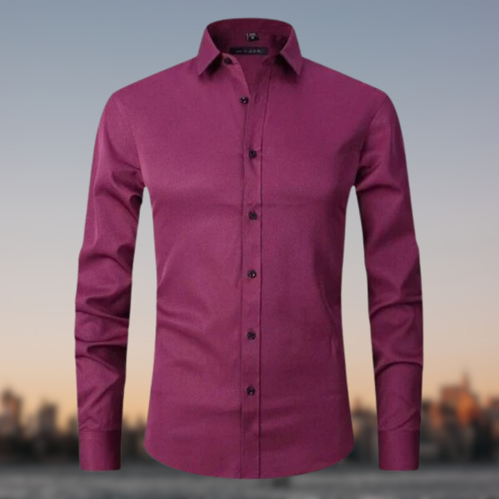Chemise Élastique Élégante pour Hommes | Manches Longues
