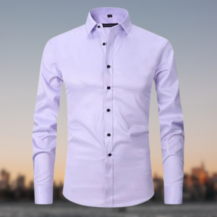 Chemise Élastique Élégante pour Hommes | Manches Longues