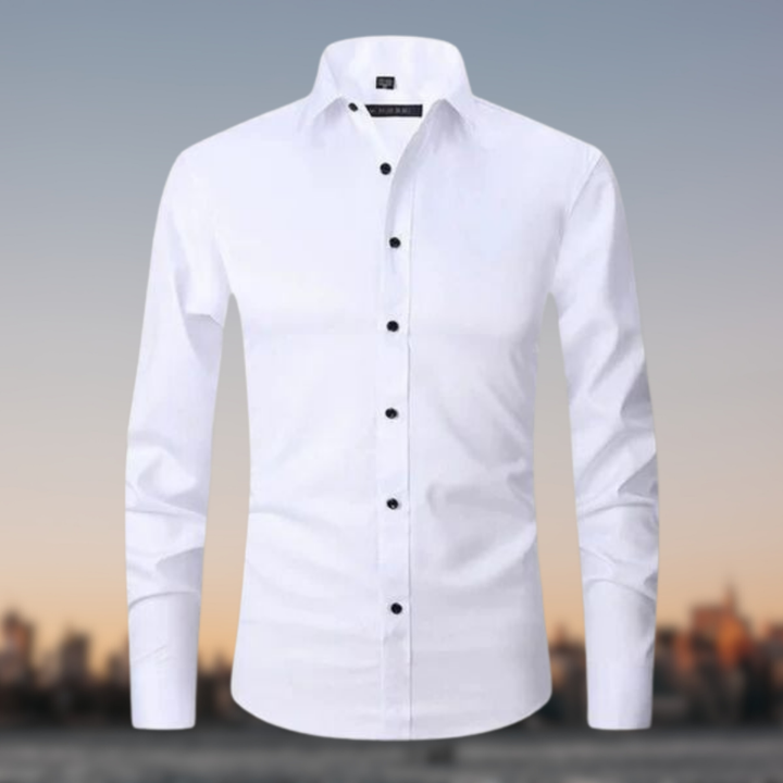 Chemise Élastique Élégante pour Hommes | Manches Longues