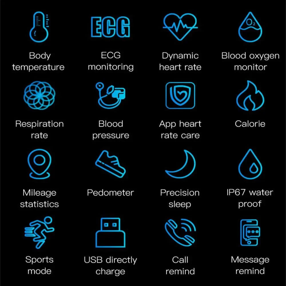 Montre intelligente avec ECG, pression artérielle et suivi du sommeil