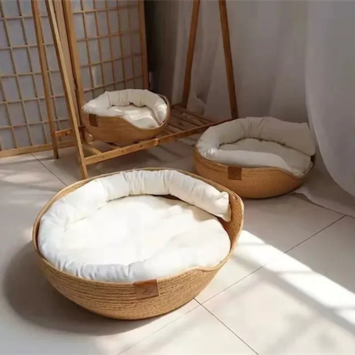 Canapé Écologique pour Chat avec Design en Coton Respirant