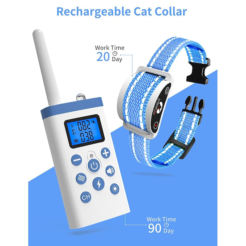 Collier de Dressage pour Chat avec Récepteur Télécommandé