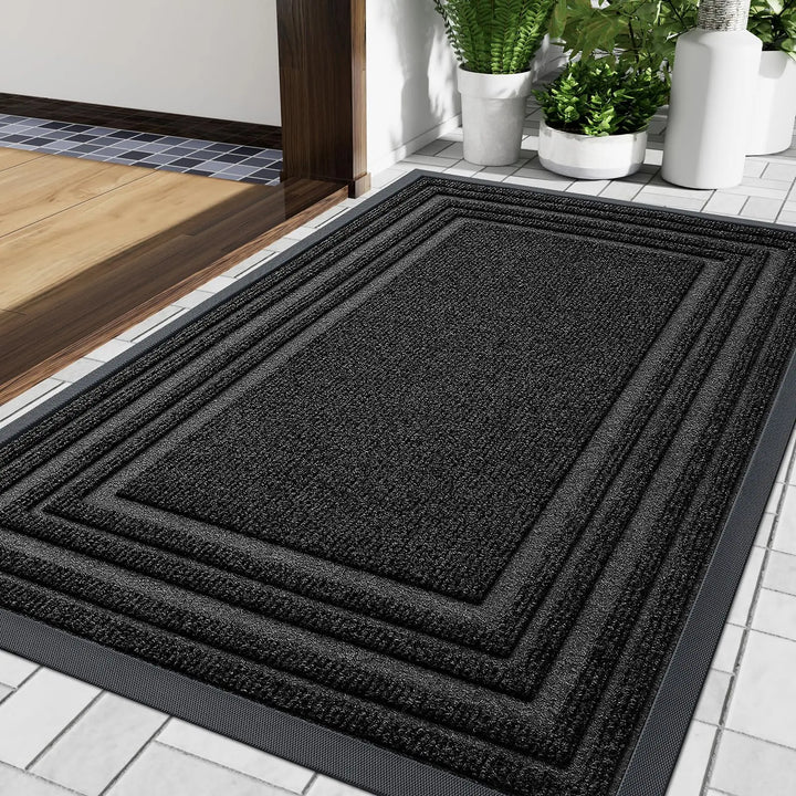 Tapis de Porte Antidérapant Bas en Caoutchouc Naturel pour Espaces Intérieurs et Extérieurs