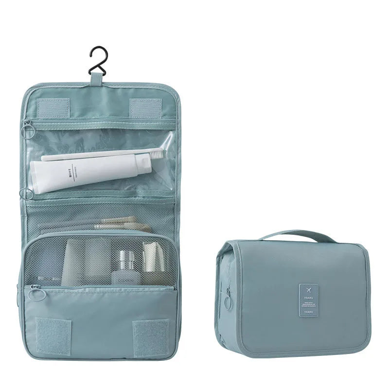 Trousse de Toilette de Voyage Compacte | 6 Compartiments & Poche pour Humidité | Polyesters Polyvalent & Résistant à l'Eau