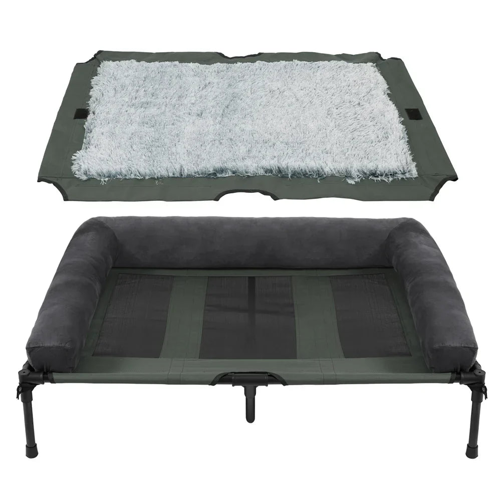 Lit surélevé pour chien pour jardin et usage extérieur