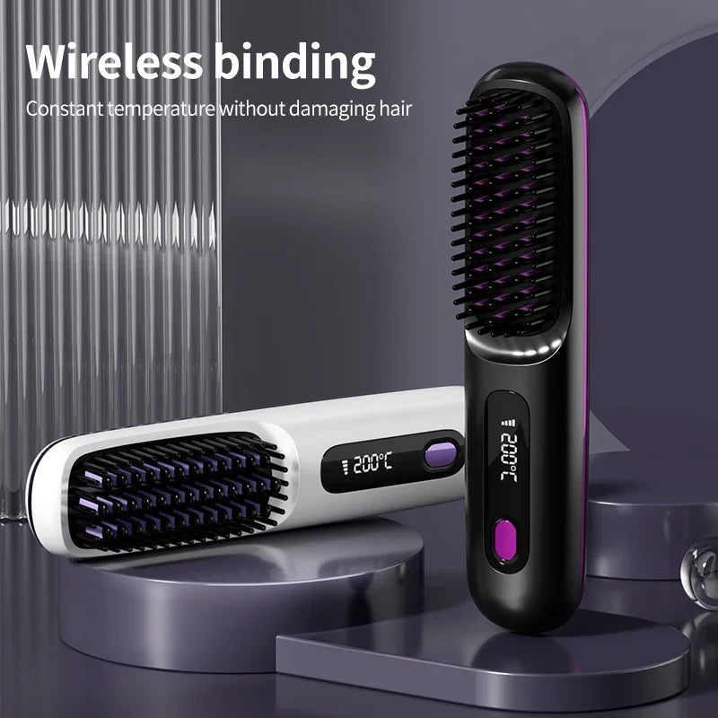 Lisseur de Cheveux Sans Fil | Chargement USB & Écran LCD | Technologie Céramique & Ion