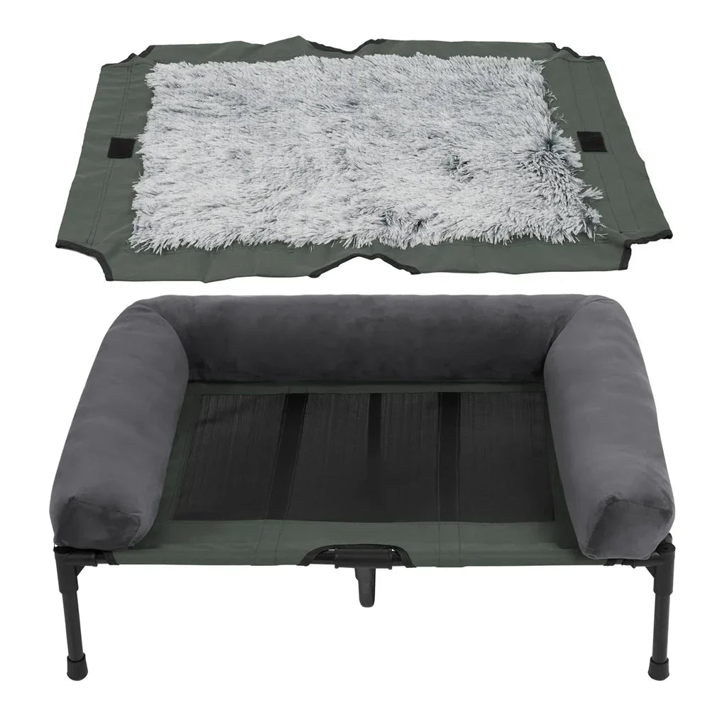Lit surélevé pour chien pour jardin et usage extérieur