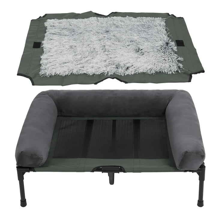 Lit surélevé pour chien pour jardin et usage extérieur