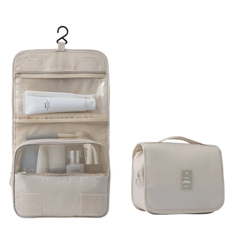 Trousse de Toilette de Voyage Compacte | 6 Compartiments & Poche pour Humidité | Polyesters Polyvalent & Résistant à l'Eau