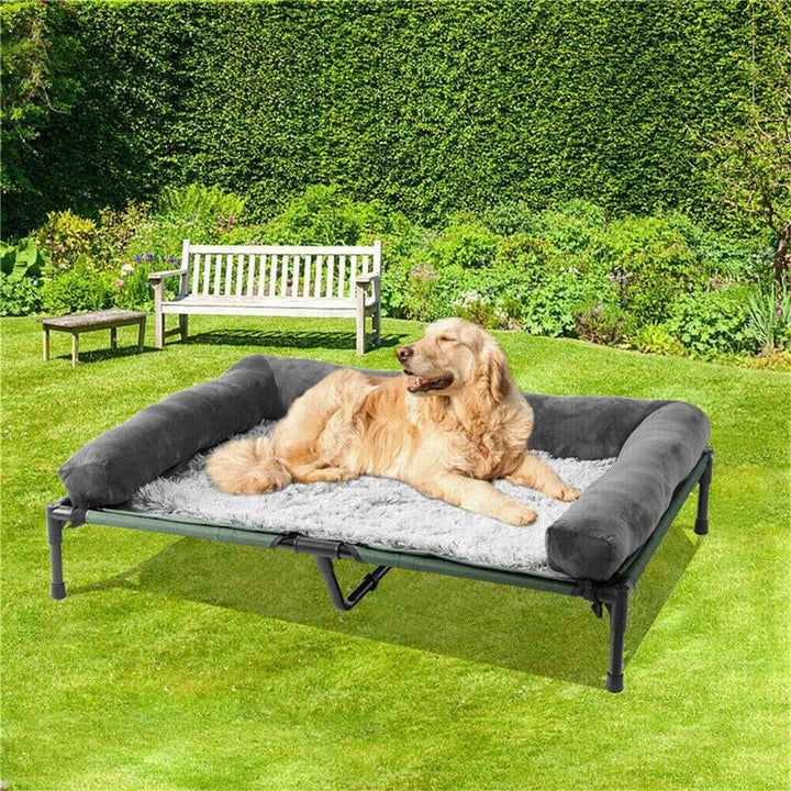 Lit surélevé pour chien pour jardin et usage extérieur
