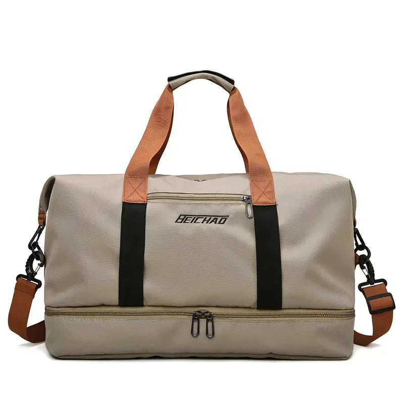 Sac de Voyage Fitness | Grande Capacité | Séparation Humide-Sèche | Sac à Main et Sac à Bandoulière pour Femmes